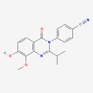 4-(7-Hydroxy-2-isopropyl-8-methoxy-4-oxo-3(4H)-quinazolinyl)benzonitrile