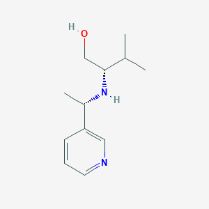 (2S)-3-Methyl-2-{[(1S)-1-(pyridin-3-yl)ethyl]amino}butan-1-ol