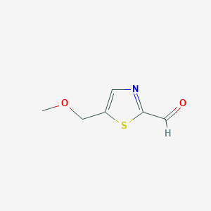 molecular formula C6H7NO2S B1419330 5-(Methoxymethyl)-1,3-thiazole-2-carbaldehyde CAS No. 687636-95-9