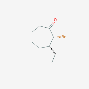 (2R,3R)-2-Bromo-3-ethylcycloheptan-1-one