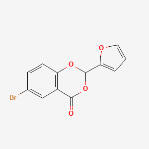 molecular formula C12H7BrO4 B14193355 6-Bromo-2-(furan-2-yl)-2H,4H-1,3-benzodioxin-4-one CAS No. 876891-26-8