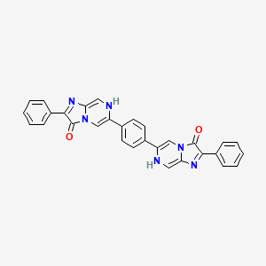 molecular formula C30H20N6O2 B14193365 6,6'-(1,4-Phenylene)bis(2-phenylimidazo[1,2-a]pyrazin-3(7H)-one) CAS No. 834881-07-1