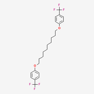 molecular formula C24H28F6O2 B14193383 1,1'-[Decane-1,10-diylbis(oxy)]bis[4-(trifluoromethyl)benzene] CAS No. 922718-38-5