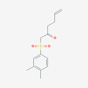 1-(3,4-Dimethylbenzene-1-sulfonyl)hex-5-en-2-one