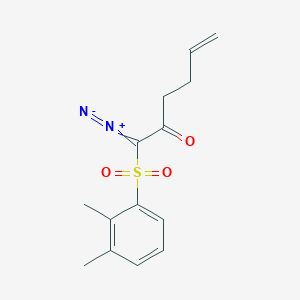 molecular formula C14H16N2O3S B14193445 1-Diazonio-1-(2,3-dimethylbenzene-1-sulfonyl)hexa-1,5-dien-2-olate CAS No. 923001-84-7