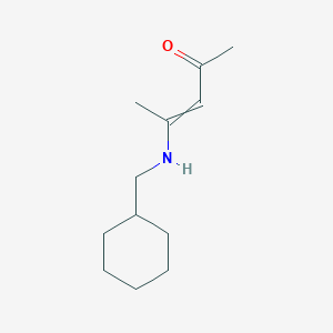 molecular formula C12H21NO B14193464 4-[(Cyclohexylmethyl)amino]pent-3-en-2-one CAS No. 920313-04-8