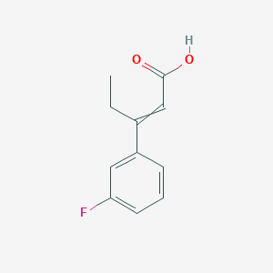 molecular formula C11H11FO2 B14193468 3-(3-Fluorophenyl)pent-2-enoic acid CAS No. 923266-24-4