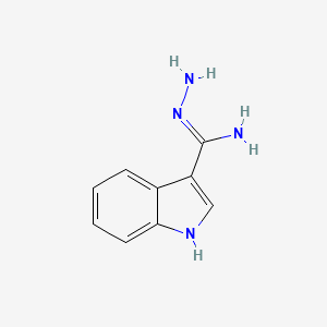 molecular formula C9H10N4 B14193472 N'-amino-1H-indole-3-carboximidamide 