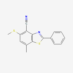 7-Methyl-5-(methylsulfanyl)-2-phenyl-1,3-benzothiazole-4-carbonitrile