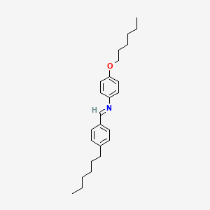 molecular formula C25H35NO B14193485 (E)-N-[4-(Hexyloxy)phenyl]-1-(4-hexylphenyl)methanimine CAS No. 918404-36-1