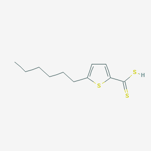 molecular formula C11H16S3 B14193493 5-Hexylthiophene-2-carbodithioic acid CAS No. 921221-49-0