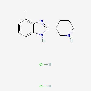 molecular formula C13H19Cl2N3 B1419351 4-甲基-2-(3-哌啶基)-1h-苯并咪唑二盐酸盐 CAS No. 1158346-88-3