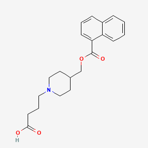 1-Piperidinebutanoic acid, 4-[[(1-naphthalenylcarbonyl)oxy]methyl]-