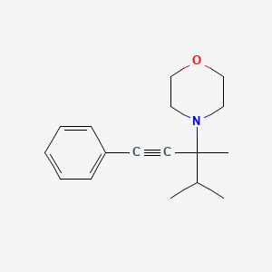 molecular formula C17H23NO B14193524 Morpholine, 4-[1-methyl-1-(1-methylethyl)-3-phenyl-2-propynyl]- CAS No. 835654-26-7