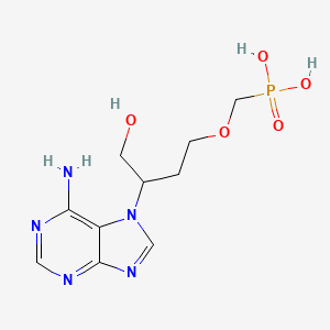 molecular formula C10H16N5O5P B14193526 Phosphonic acid, [[3-(6-amino-7H-purin-7-yl)-4-hydroxybutoxy]methyl]- CAS No. 848782-36-5