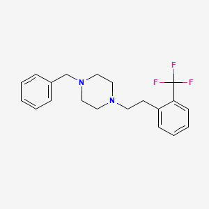 molecular formula C20H23F3N2 B14193537 1-Benzyl-4-{2-[2-(trifluoromethyl)phenyl]ethyl}piperazine CAS No. 918480-09-8