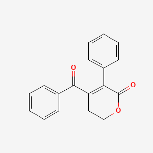 2H-Pyran-2-one, 4-benzoyl-5,6-dihydro-3-phenyl-