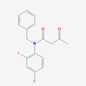 N-Benzyl-N-(4-fluoro-2-iodophenyl)-3-oxobutanamide