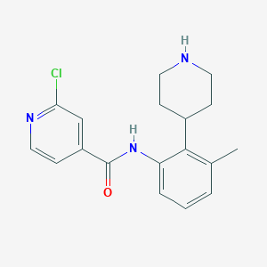 2-Chloro-N-[3-methyl-2-(piperidin-4-yl)phenyl]pyridine-4-carboxamide