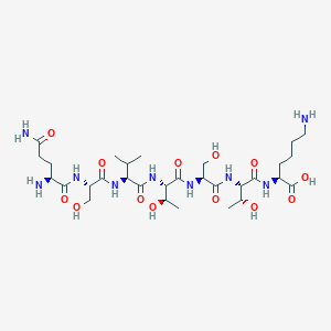 molecular formula C30H55N9O13 B14193611 L-Glutaminyl-L-seryl-L-valyl-L-threonyl-L-seryl-L-threonyl-L-lysine CAS No. 849598-10-3