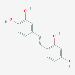 molecular formula C14H12O4 B14193612 4-[2-(2,4-Dihydroxyphenyl)ethenyl]benzene-1,2-diol CAS No. 834918-74-0