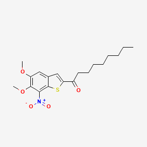 molecular formula C19H25NO5S B14193632 1-(5,6-Dimethoxy-7-nitro-1-benzothiophen-2-YL)nonan-1-one CAS No. 921197-42-4