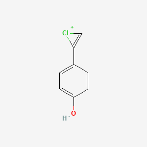 2-(4-Hydroxyphenyl)chloriren-1-ium