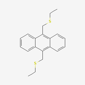 molecular formula C20H22S2 B14193654 9,10-Bis[(ethylsulfanyl)methyl]anthracene CAS No. 881735-79-1