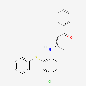 3-[4-Chloro-2-(phenylsulfanyl)anilino]-1-phenylbut-2-en-1-one