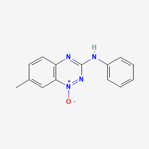 7-Methyl-1-oxo-N-phenyl-1lambda~5~,2,4-benzotriazin-3-amine