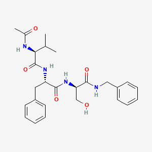 molecular formula C26H34N4O5 B14193751 N-Acetyl-L-valyl-L-phenylalanyl-N-benzyl-D-serinamide CAS No. 872982-92-8