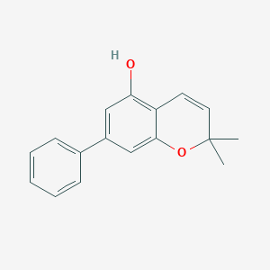 molecular formula C17H16O2 B14193769 2,2-Dimethyl-7-phenyl-2H-1-benzopyran-5-ol CAS No. 923019-36-7