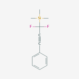 molecular formula C12H14F2Si B14193779 Silane, (1,1-difluoro-3-phenyl-2-propynyl)trimethyl- CAS No. 849730-01-4