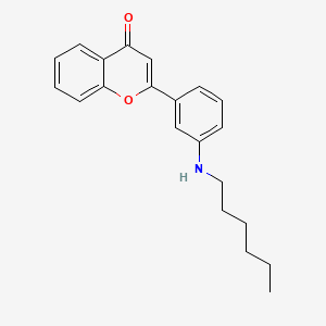 2-[3-(Hexylamino)phenyl]-4H-1-benzopyran-4-one