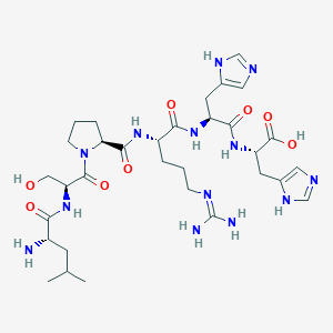 L-Leucyl-L-seryl-L-prolyl-N~5~-(diaminomethylidene)-L-ornithyl-L-histidyl-L-histidine