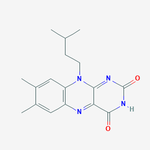 molecular formula C17H20N4O2 B14193824 7,8-Dimethyl-10-(3-methylbutyl)benzo[g]pteridine-2,4(3H,10H)-dione CAS No. 835608-55-4