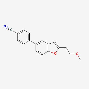 4-[2-(2-Methoxyethyl)-1-benzofuran-5-yl]benzonitrile