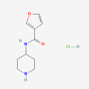 molecular formula C10H15ClN2O2 B1419391 N-(哌啶-4-基)呋喃-3-甲酰胺盐酸盐 CAS No. 1209254-79-4