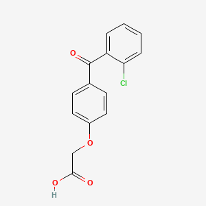 molecular formula C15H11ClO4 B1419392 2-[4-(2-氯苯甲酰)苯氧]乙酸 CAS No. 1211616-43-1