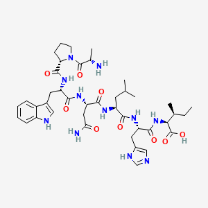 molecular formula C41H59N11O9 B14193929 L-Alanyl-L-prolyl-L-tryptophyl-L-asparaginyl-L-leucyl-L-histidyl-L-isoleucine CAS No. 852446-04-9