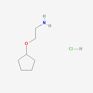 molecular formula C7H16ClNO B1419393 2-(环戊氧基)乙胺盐酸盐 CAS No. 1181457-94-2