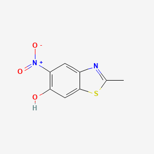 molecular formula C8H6N2O3S B14193969 2-Methyl-5-nitro-1,3-benzothiazol-6-ol CAS No. 832713-77-6