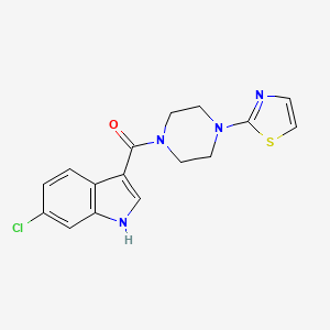 molecular formula C16H15ClN4OS B14193988 (6-Chloro-1H-indol-3-yl)[4-(1,3-thiazol-2-yl)piperazin-1-yl]methanone CAS No. 923296-93-9