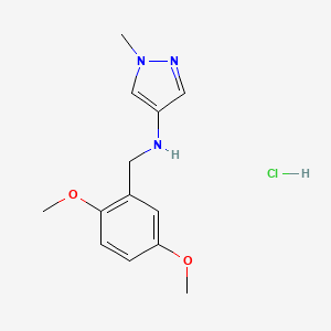molecular formula C13H18ClN3O2 B1419399 N-[(2,5-二甲氧基苯基)甲基]-1-甲基-1H-吡唑-4-胺盐酸盐 CAS No. 1210939-30-2