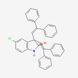 molecular formula C36H26ClNO B14193990 5-Chloro-3,3-bis(2,2-diphenylethenyl)-1,3-dihydro-2H-indol-2-one CAS No. 923036-67-3