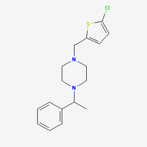 1-[(5-Chlorothiophen-2-yl)methyl]-4-(1-phenylethyl)piperazine