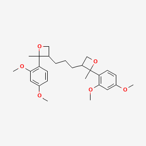 molecular formula C27H36O6 B14193994 3,3'-(Propane-1,3-diyl)bis[2-(2,4-dimethoxyphenyl)-2-methyloxetane] CAS No. 849208-24-8