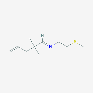 (1E)-2,2-Dimethyl-N-[2-(methylsulfanyl)ethyl]pent-4-en-1-imine