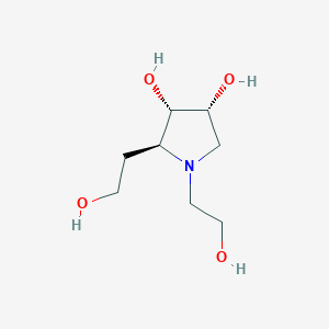 molecular formula C8H17NO4 B14194000 (2S,3S,4R)-1,2-Bis(2-hydroxyethyl)pyrrolidine-3,4-diol CAS No. 861675-49-2