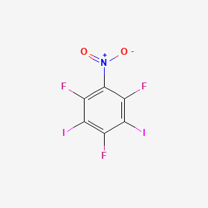 molecular formula C6F3I2NO2 B14194008 1,3,5-Trifluoro-2,4-diiodo-6-nitrobenzene CAS No. 923294-23-9